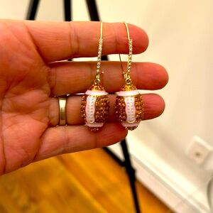 Betty Johnson Football Earrings